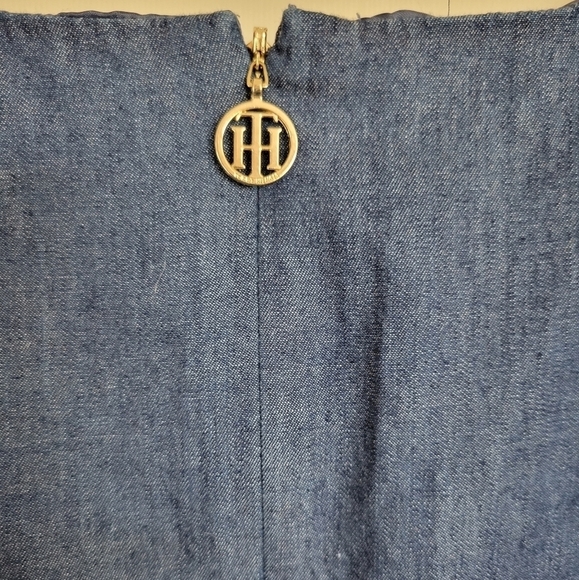 Tommy Hilfiger Studded Denim Sleeveless Dress Size 2 - Picture 4 of 6